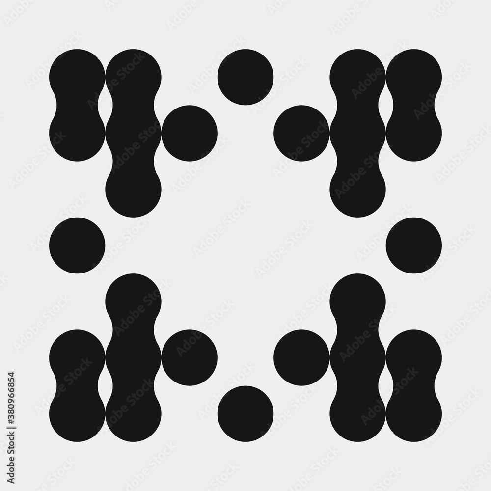 Abstract Cross Pattern Dots Logo generative computational art illustration Abstract Cross Pattern Dots Logo generative computational art illustration