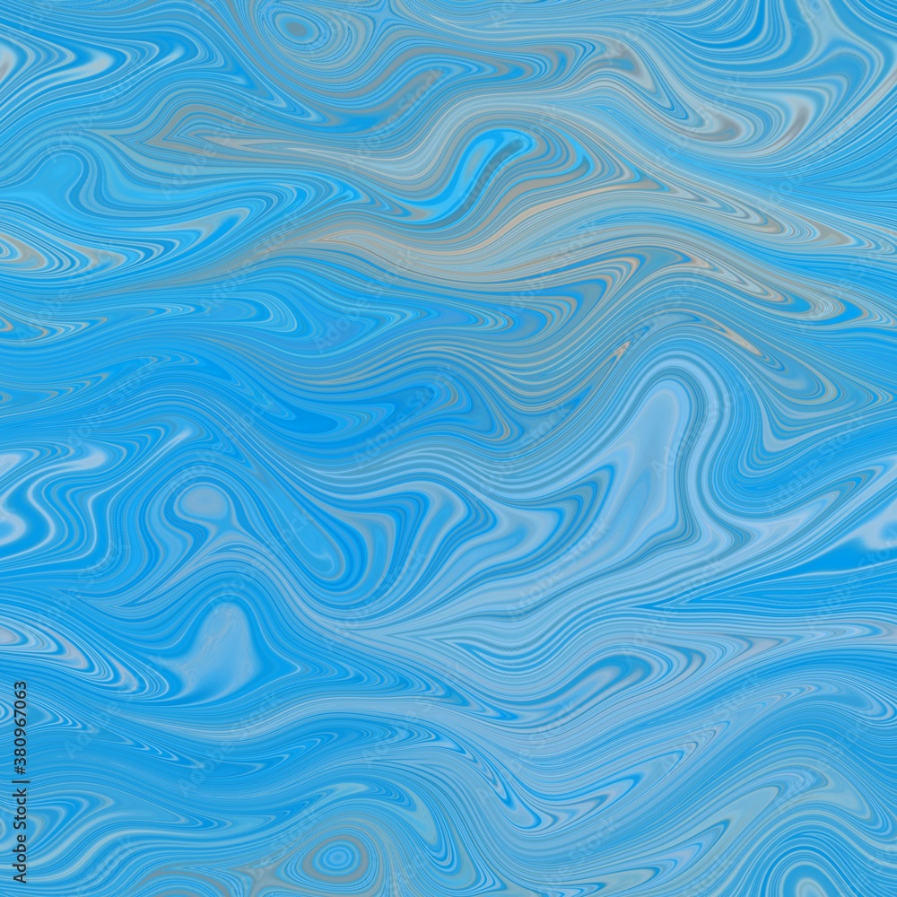 Seamless marble wet ripple wavy fluid pattern. High quality illustration. Smooth distorted liquid effect. Trendy artistic surface pattern design. Resembles hand marbled surface.