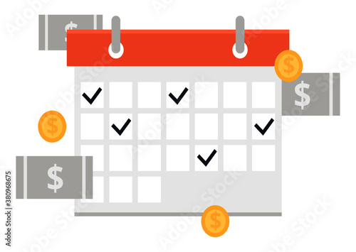 calendar planing  icon vector, flat design best vector icon