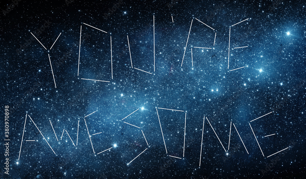 Fototapeta premium Constellation, Message Written in the Stars
