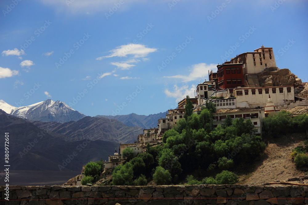 Thikse Gompa or Thikse Monastery (also transliterated from Ladakhi as Tiksey, Thiksey or Thiksay) is a gompa (Tibetan-style monastery) affiliated with the Gelug sect of Tibetan Buddhism.