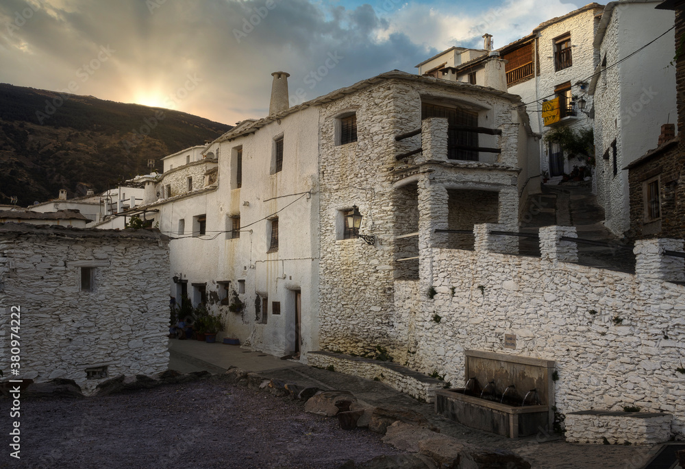 Capileira, typical village of the Alpujarra, Sierra Nevada in Spain.