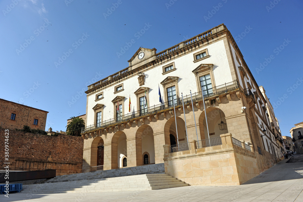 Caceres Town Hall, Extremadura Spain