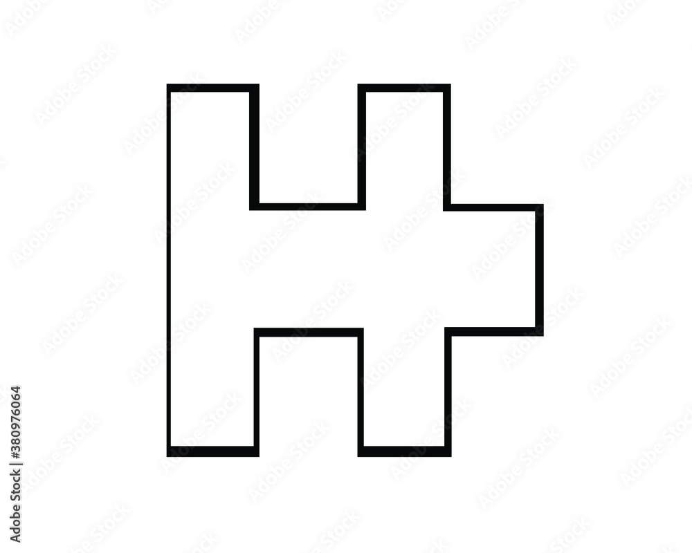 Obraz premium h initials logo letters and logo designs