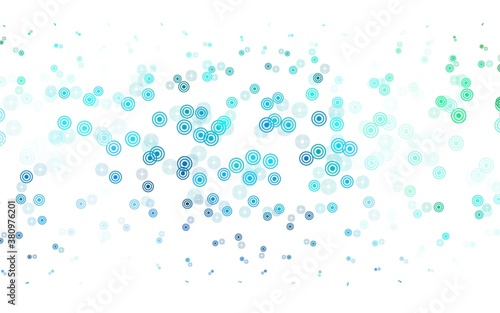 Light Green vector pattern with spheres.