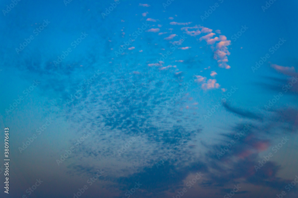 Blue bright sky with different beautiful clouds Blue bright sky with different beautiful clouds