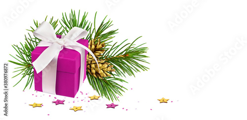 Scattered golden and pink s...