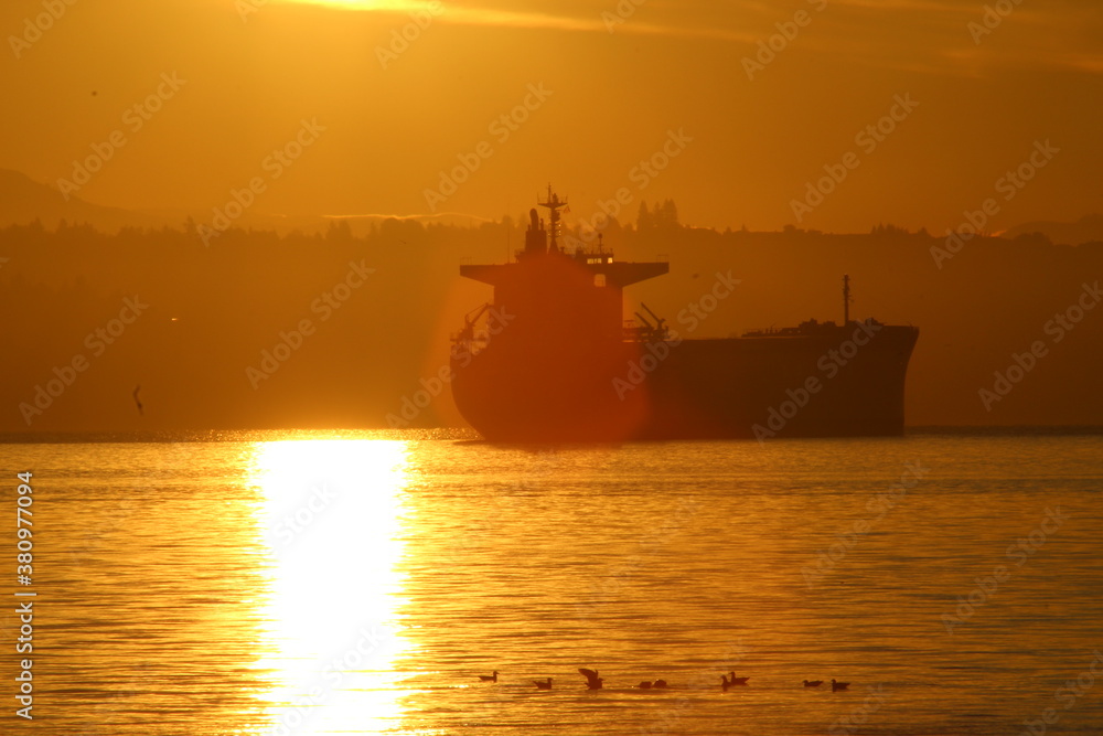 Sunrise in the port