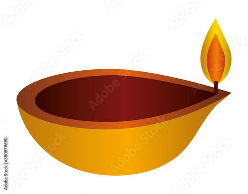 Indian diya candle vector design