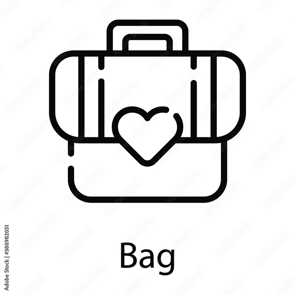 heart and case vector icon