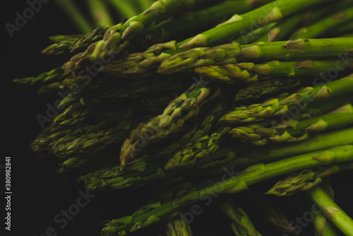 macro close up of asparagus