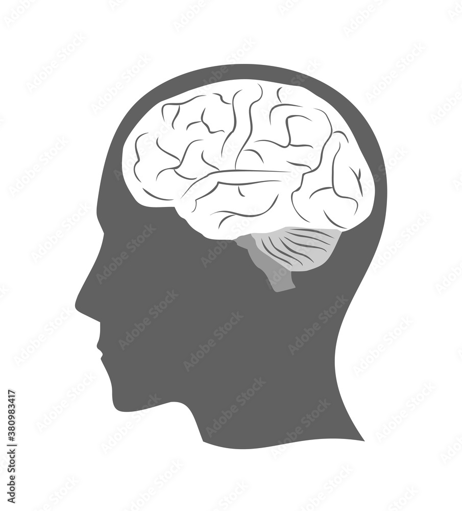 Design of human brain illustration