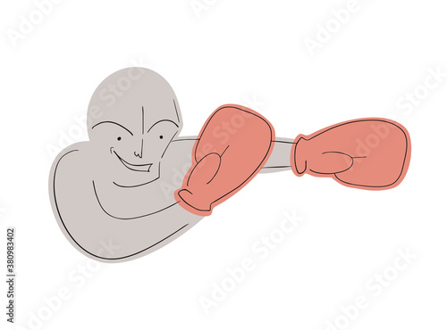 Design of punch boxing illustration