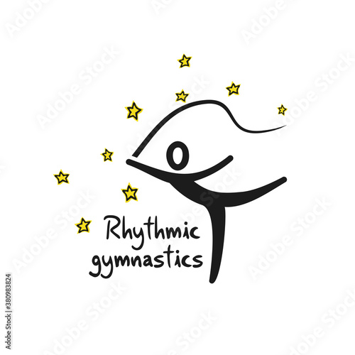 Creative design of rhytmic gymnastics  symbol
