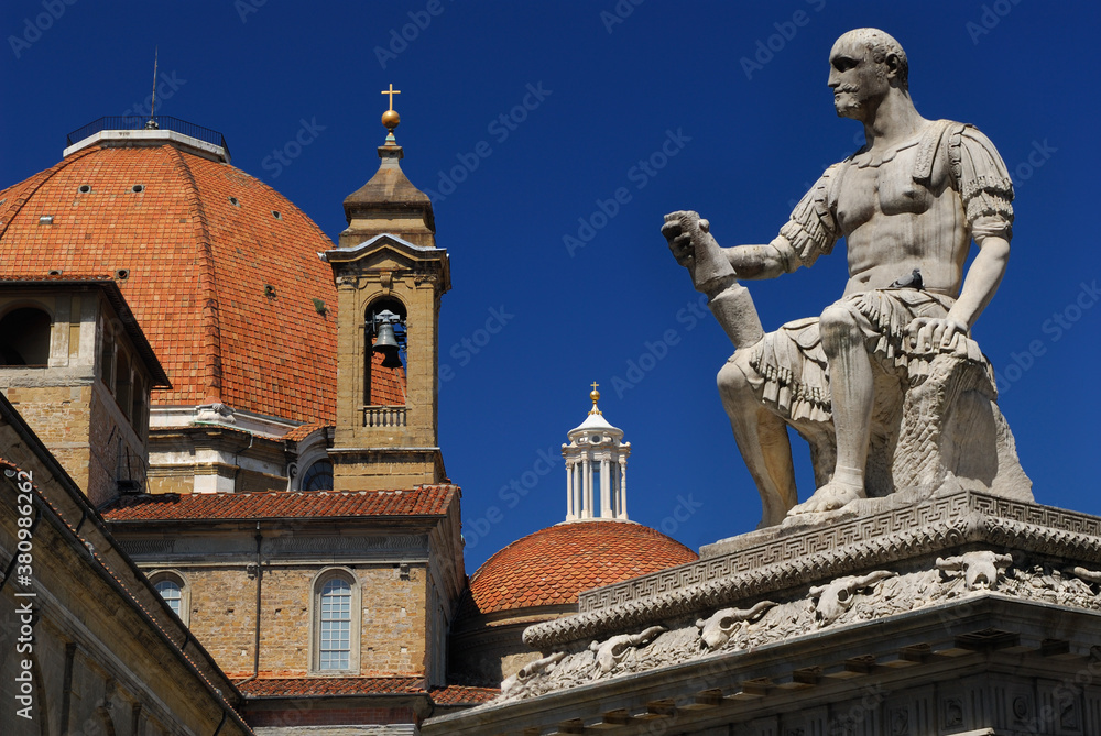 Statue of Giovanni Delle Bande Nere in Piazza San Lorenzo Florence