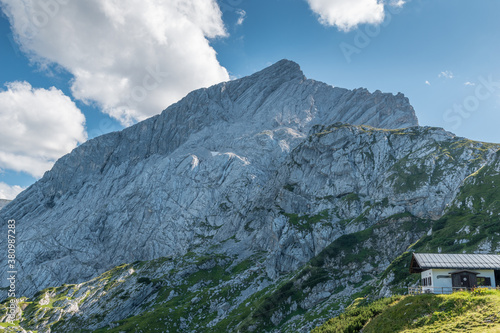 The mountain Alpspitze is one of the famous mountain around the German town Garmisch-Partenkirchen