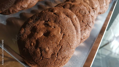 chocolate cookies closeup
