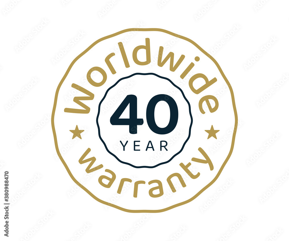 40 years worldwide warranty, 40 years global warranty