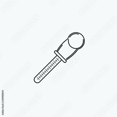dropper pipette icon. flat design