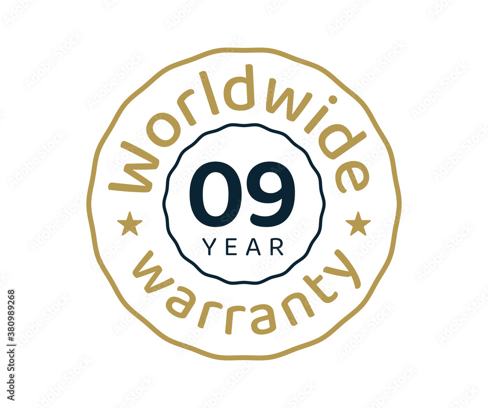 Fototapeta premium 9 years worldwide warranty, 9 years global warranty