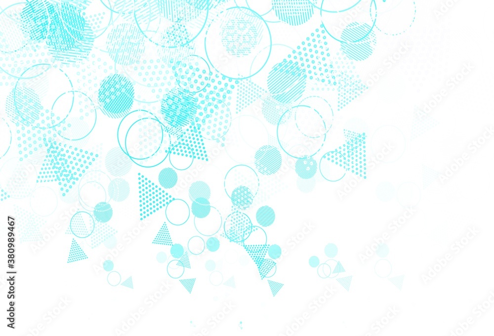 Light Blue, Green vector texture with poly style with circles, cubes.