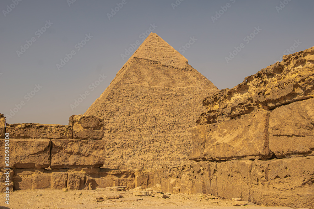 Panoramic view from Giza Desert, Architecture and historical place from Egypt, El Cairo 2018 Panoramic view from Giza Desert, Architecture and historical place from Egypt, El Cairo 2018