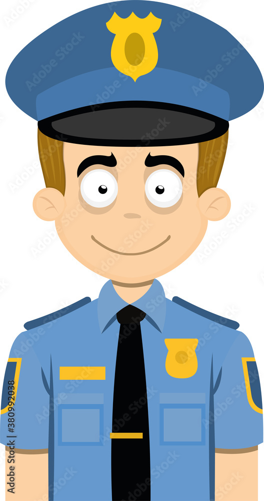 Vector illustration of a policeman emoticon Vector illustration of a policeman emoticon