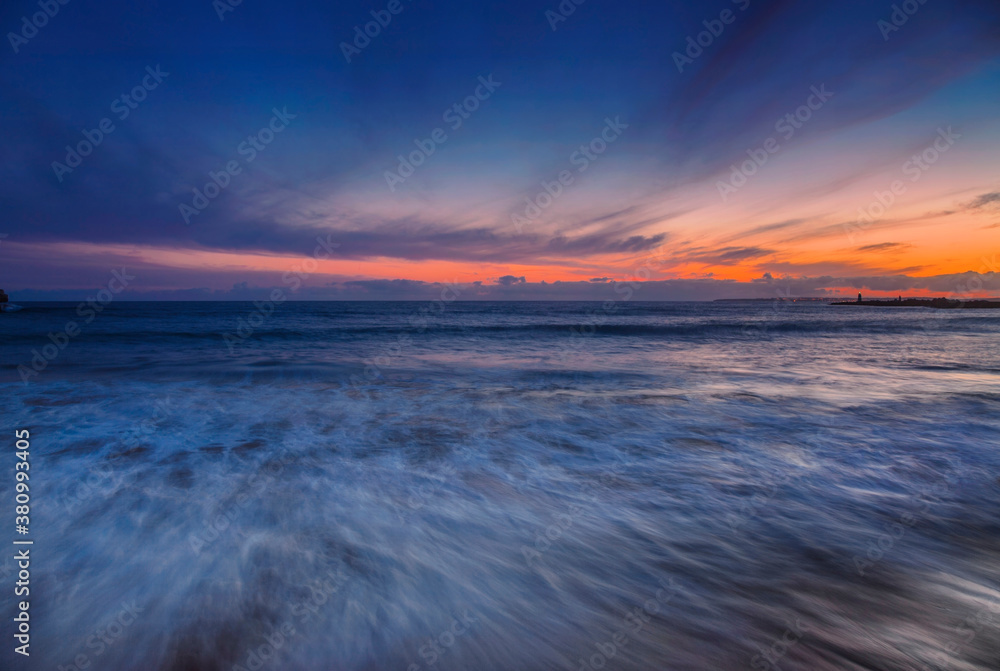 Beautiful seascape with beach, cliffs and ocean. Beautiful seascape with beach, cliffs and ocean.
