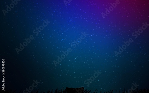 Dark Pink, Blue vector background with galaxy stars. Modern abstract illustration with Big Dipper stars. Smart design for your business advert.