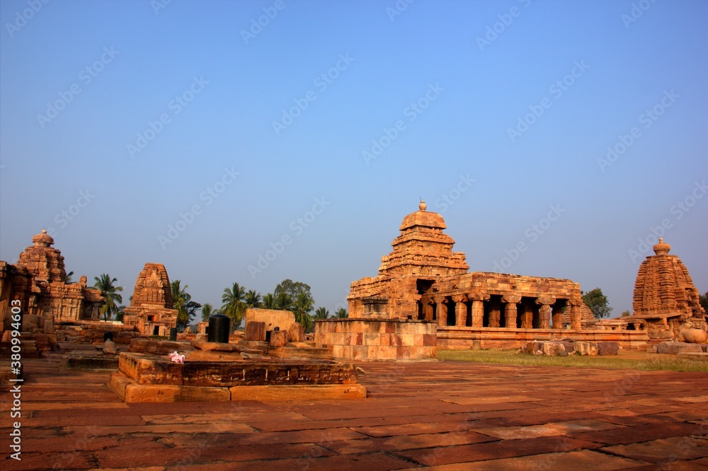 Pattadakal, Paṭṭadakallu or Raktapura, complex of Hindu and Jain temples in northern Karnataka (India). West bank of the Malaprabha River in Bagalkot, Karnataka, India Pattadakal, Paṭṭadakallu or Raktapura, complex of Hindu and Jain temples in northern Karnataka (India). West bank of the Malaprabha River in Bagalkot, Karnataka, India
