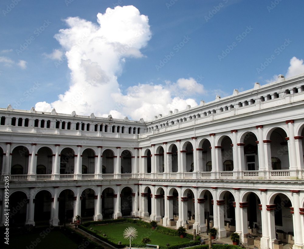 India Museum, Kolkata, India (Imperial Museum at Calcutta) with beautiful cloud and sky 