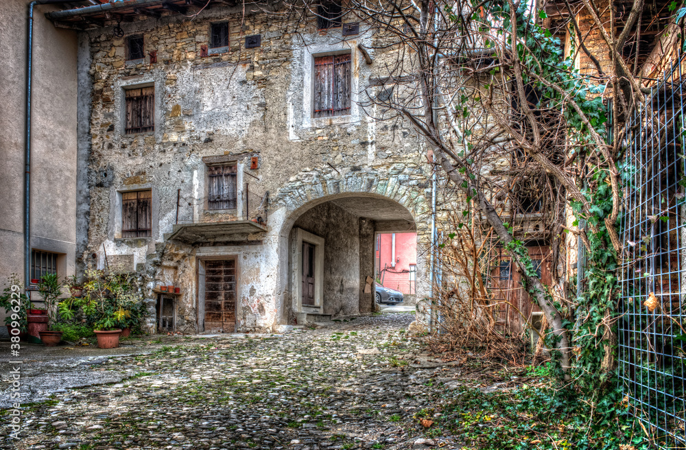 A very old abandoned home in a small Italian village