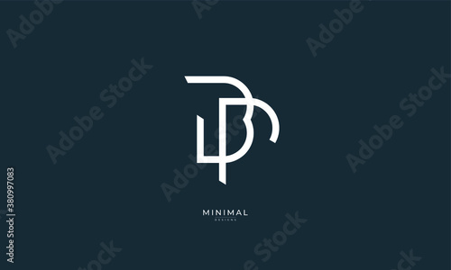 Alphabet letter icon logo BP photo
