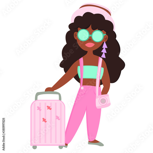 girl with suitcase