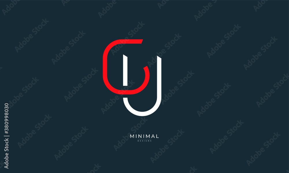 Alphabet letter icon logo GU Alphabet letter icon logo GU