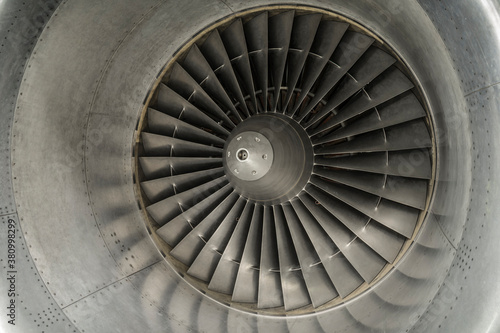 engine fan of an airplane