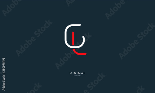 Alphabet letter icon logo GL