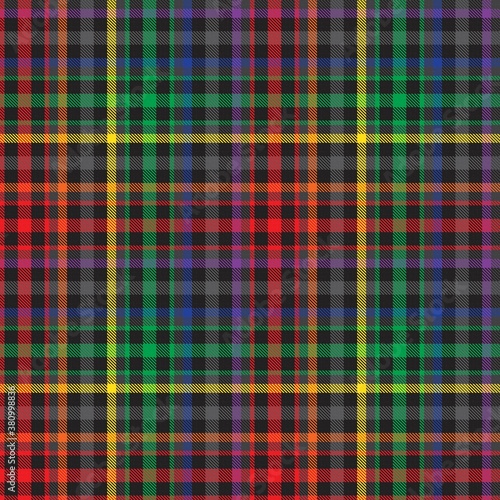 Rainbow Glen Plaid textured Seamless Pattern