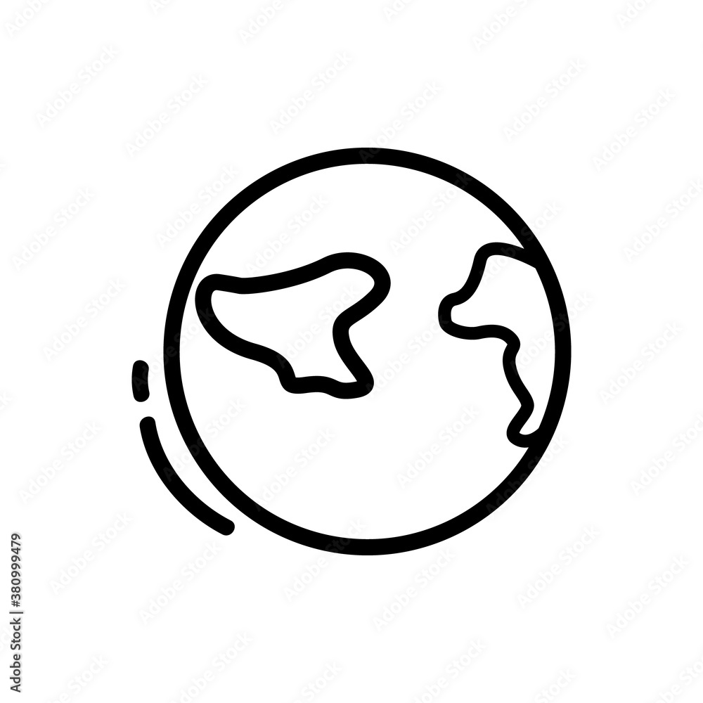 Planet earth icon. Planet earth sign. Planet earth symbol. Thin line icon on white background. Vector illustration. Planet earth icon. Planet earth sign. Planet earth symbol. Thin line icon on white background. Vector illustration.