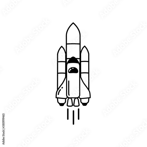 Outline Rocket icon illustration vector symbol