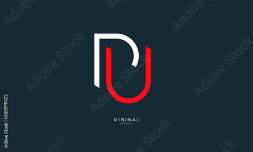 Alphabet letter icon logo PU