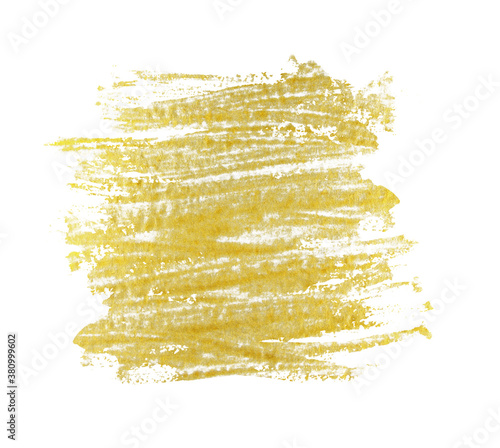 Closeup of golden paint bru...