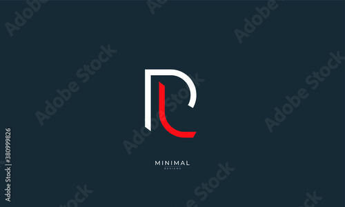 Alphabet letter icon logo PL