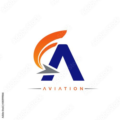 This is a aviation logo template