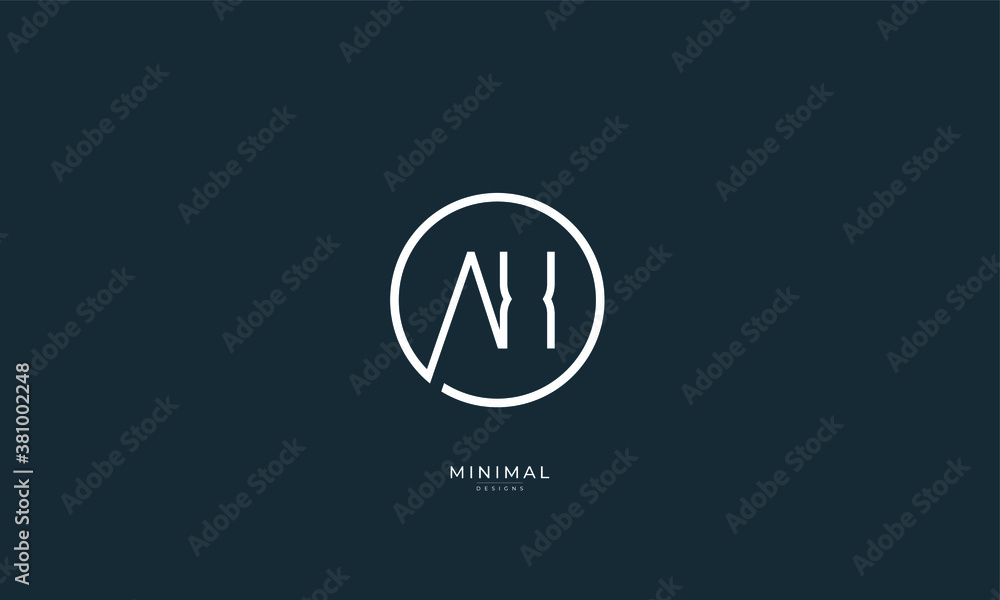 Alphabet letter icon logo AH Alphabet letter icon logo AH