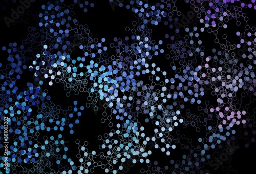 Dark Pink, Blue vector backdrop with artificial intelligence data.