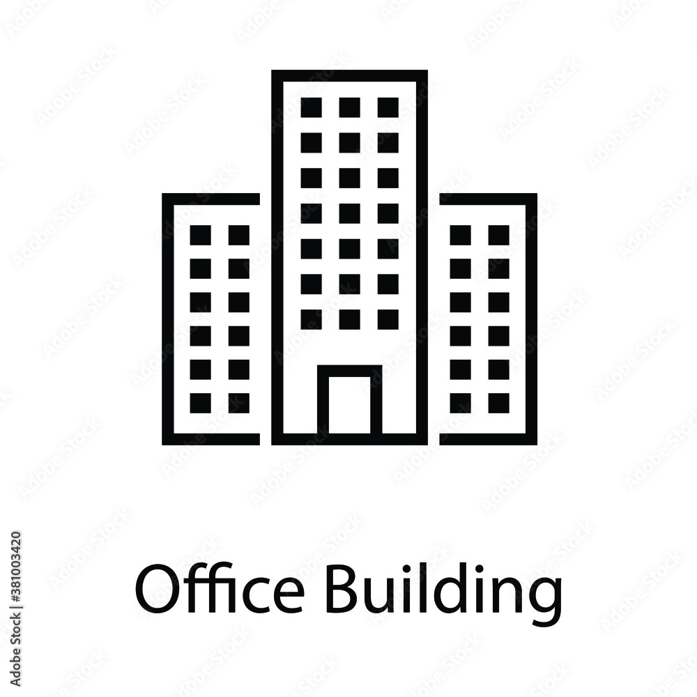 office building  vector line icon