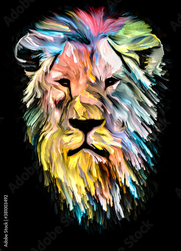Fototapeta Naklejka Na Ścianę i Meble -  Rainbow Lion