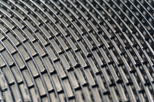 Blue reel of smt surface mount electronic devices packed for mass production in electronics factory