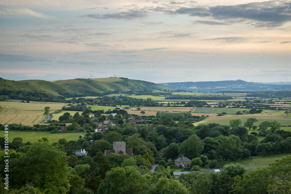 View showing the South Downs ridge near Birghton during the summer